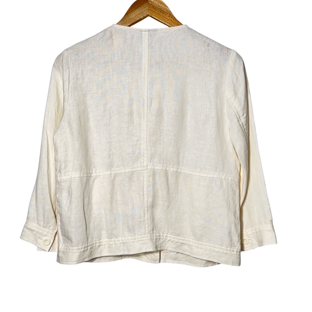 J Jill Linen Jacket Womens Size XS Button Front Business Casual Office Work - Picture 2 of 5